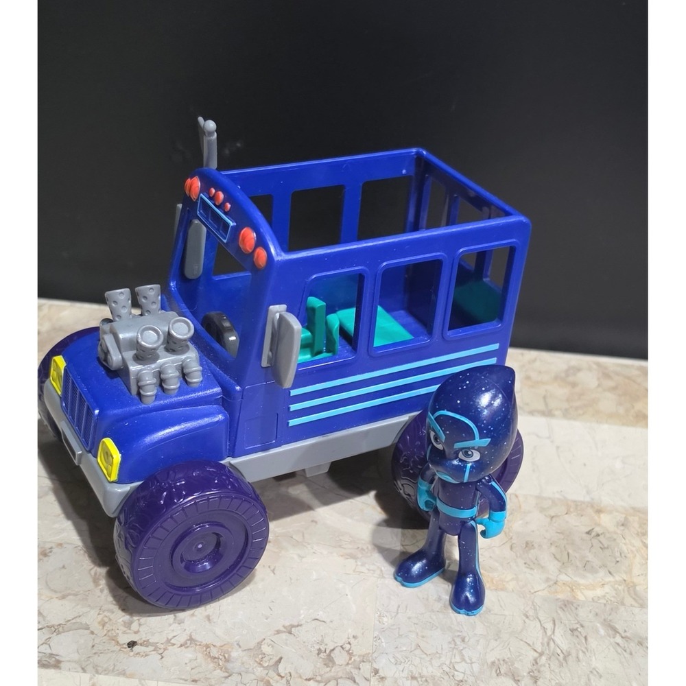 PJ Masks Night Ninja‎ Bus Vehicle and Night Ninja Action Figure Set Blue Purple